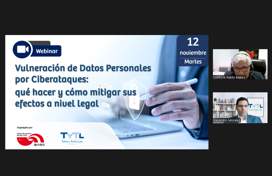 WEBINAR : VULNERACIÓN DE DATOS PERSONALES POR CIBERATAQUES: QUÉ HACER Y CÓMO MITIGAR SUS EFECTOS A NIVEL LEGAL